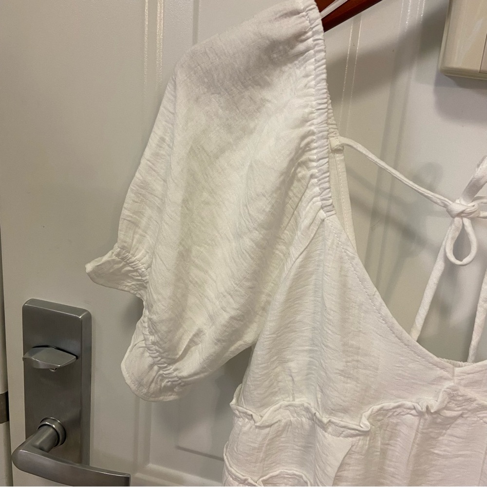 White Ruffled Women's Top - Picture 6 of 13